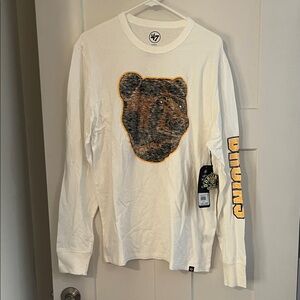 47 Boston Bruins Long Sleeve Tee with Bear and Yellow Sleeve Script